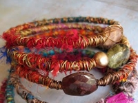 Missficklemedia Fabric and Wire Bracelets